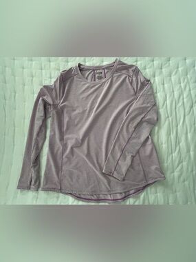 Duluth Trading Co Lavender Striped Long Sleeve Rash Guard Top Women's XXL